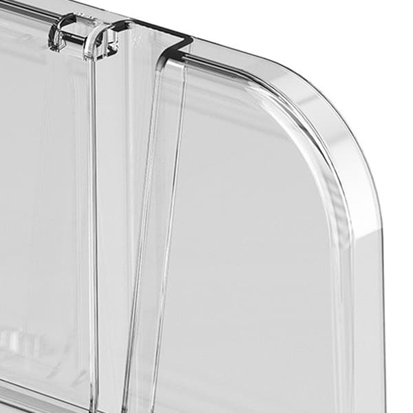 Transparent Desktop Organizer Stackable Storage Shelf for Office Supplies Desktop Organizer S 26.5x20.2x8cm