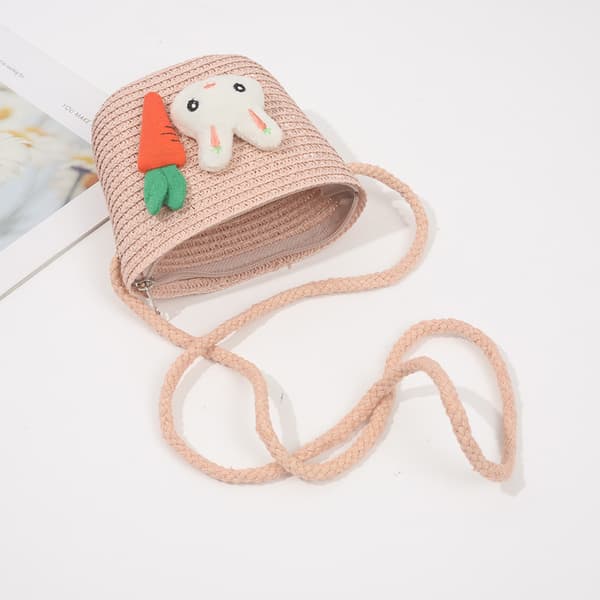 #Kaninhat Soltaske Solbeskyttelse Pige Halm Børn Børn Halm+Anime Strandhat til Børn#