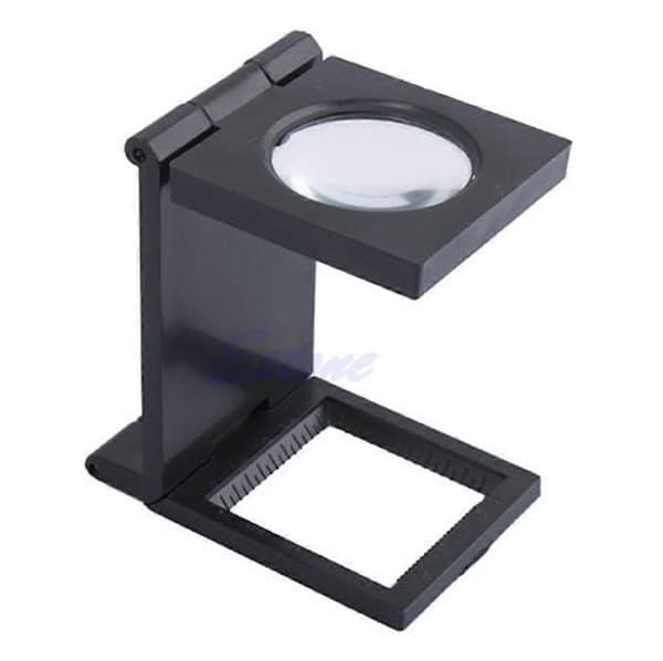 10X Lupp Förstoringsglas Skrivbord Tyger Sömnad Tråd Mät Skala Räknare Vikbar [DB]