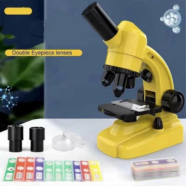 Microscope Set Laboratory Biological High Power Microscope Toy for Kids Homeschool Science Ex