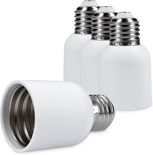 4x Sockeladapter - E27 till E40 Sockelkonverterare - E40 Bas Lamphållaradapter för Halogen LED-lampa (FMY)