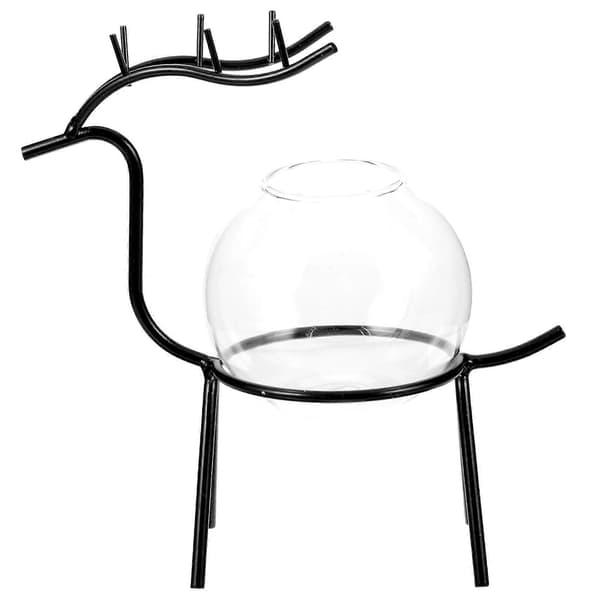 Iron Flower Stand, Hydroponic Glass Vase, Hydroponic Table Vase, Home Decor