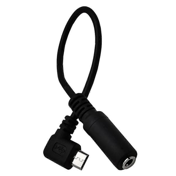 Micro USB til 3,5 mm Jack Lydadapterkabel Retvinklet Micro USB Hanstik
