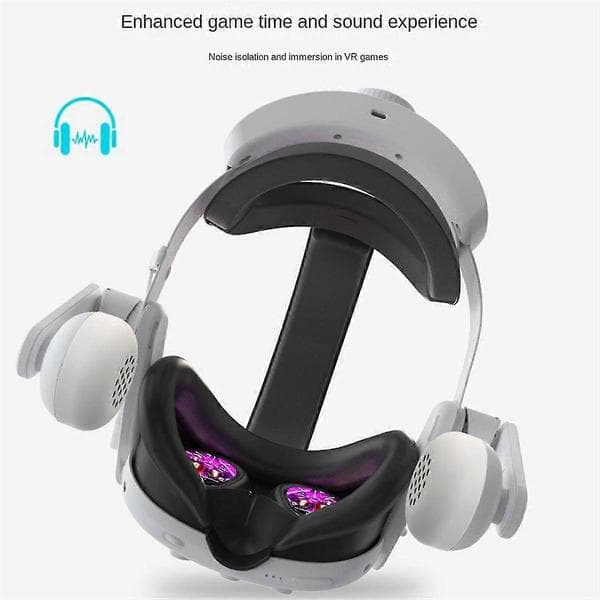 Lydheadset til Meta Quest 3 VR-headset, forbedret lydeffekt, lydkvalitet, surroundstøjreduktion VR-tilbehør Sort/hvid Svartvit