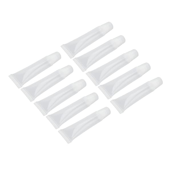 10 stk 15ML Tomme Lipglossrør Professionelle Bærbare PVC Læbepomadebeholdere til Kosmetik DIY