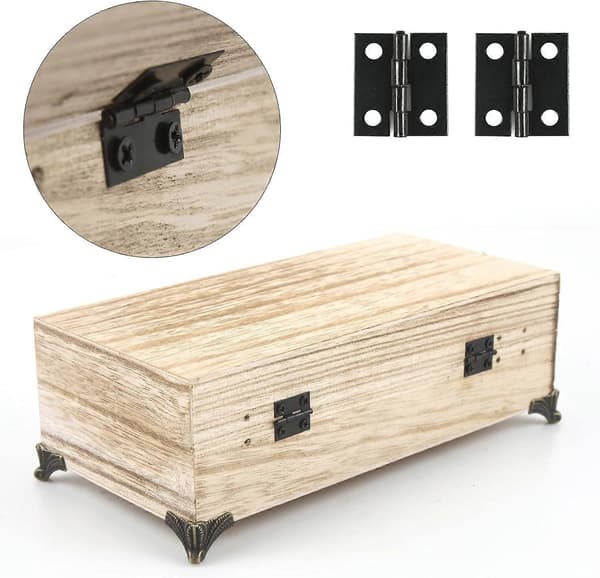 18 x 15 mm Mini Black Hinge 50 pcs Invisible Flat Hinge Small Stainless Steel Hinge Durable Strong Hinge with 200 Screws