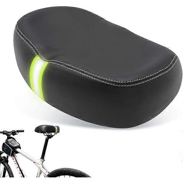 Næseløs Komfort Bred Cykelsadel med Memory Foam-polstring