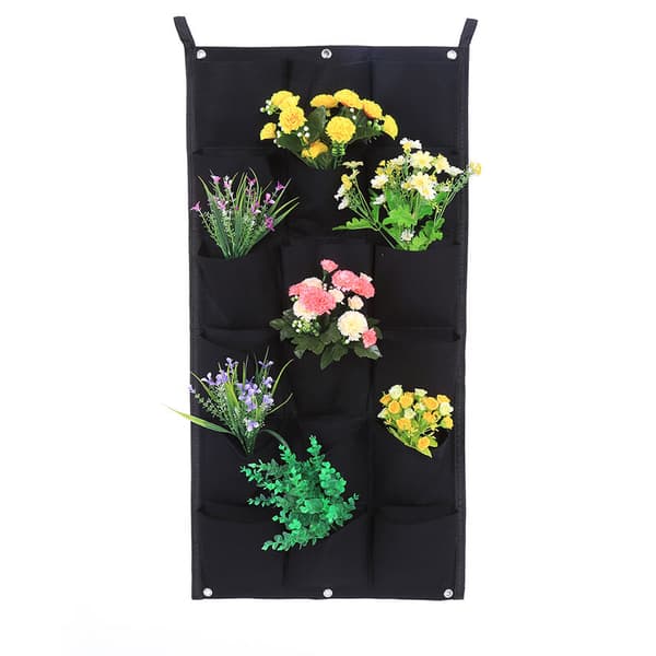 Vertical Pocket Plant Grow Container Felt Pockets Wall Hanging Planter 18 Pockets 100x50cm