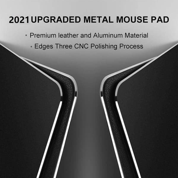 Metallmusematte, spillmusematte, aluminiummusematte, mus svart