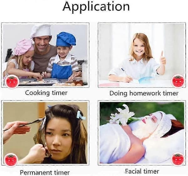 Timer Mekanisk Manuell Timer Hem Kök Väckarklocka Tomat Timer Alarm Timer För Alarmljud Nedräkning Röd Minut Matlagning Ångverktyg (2st)