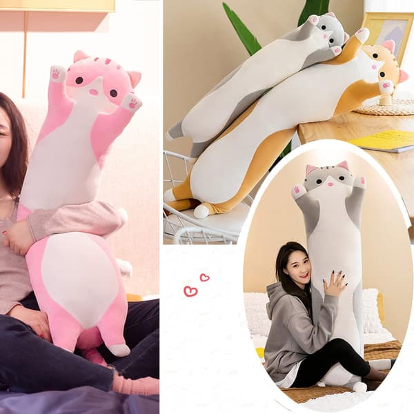 Giant Cat Plushy Cartoon Kitty Sleeping Hugging Pillow, Cud