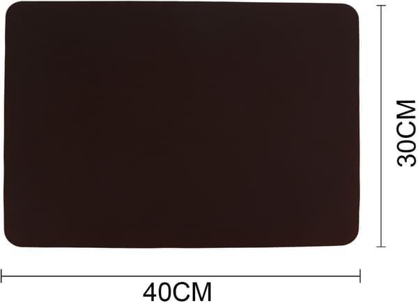 39,9 x 30 cm Nye silikonfargede bordmatter, 4 stk kaffe -