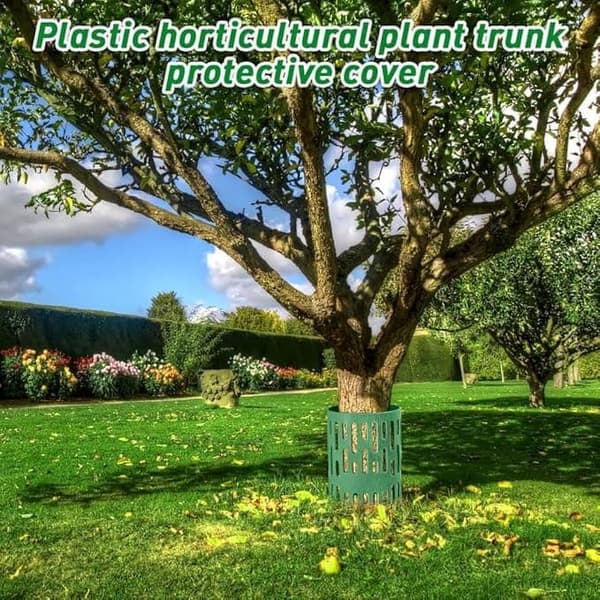 10-pack Tree Trunk Protectors – 33×20 cm Protection with Buckle, Stackable and Expandable Tree Guard_OF Green 10-Pack Grön 10-Pack