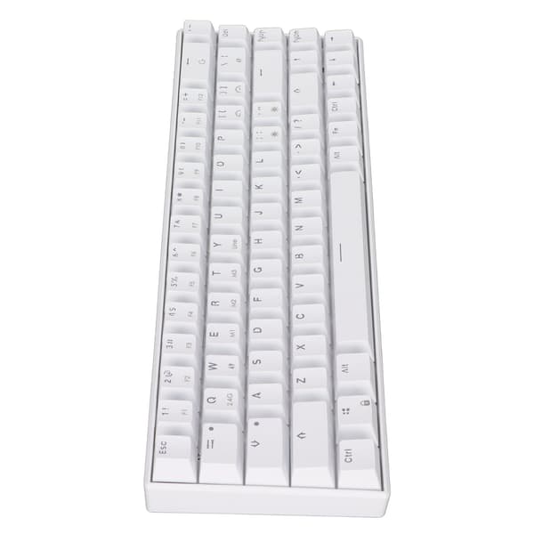 Wireless 2.4G Mechanical Keyboard White 68 Keys Fast Response Wireless Gaming Keyboard for Windows for Android for IOS Black Switch
