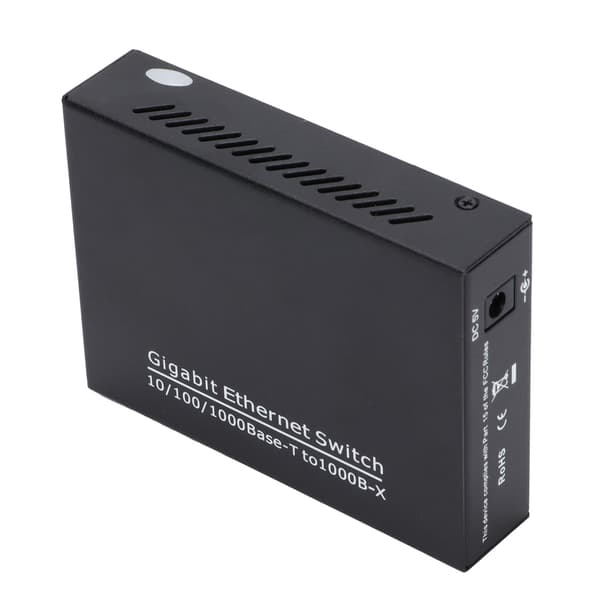 2-portars Gigabit Ethernet-switch TBC-MC3712E-SFP Plug Play Stabil Robust Datornätverksswitchar 100-240V US-kontakt