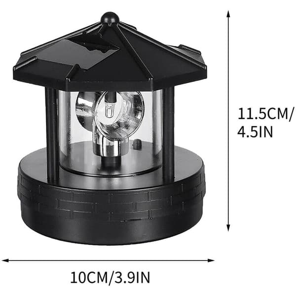 Roterende solcellelampe for hage, 9,9x11,4 cm LED-spotlight med 2 solcellepaneler, kompatibel med utendørsdekorasjon