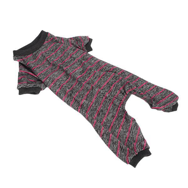 Breathable Thin Striped Dog Pajamas for Summer Home, 4 Legs Pet Clothes