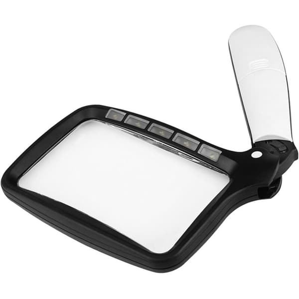 2-pack High-Definition Acrylic Magnifying Glass with Folding Function for Seniors Reading Newspapers