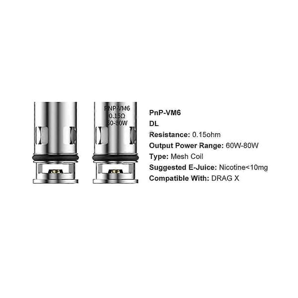 10 stk. PnP Fordamper Erstatningscoil VM6 0.15ohm PnP Coil til Drag X/Drag Max /Argus Pro /Argus X