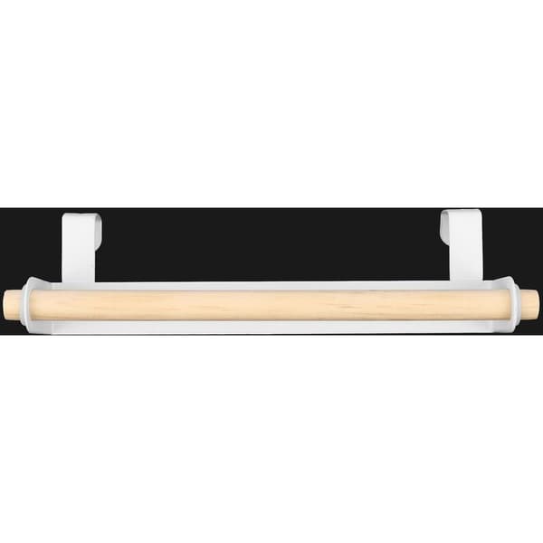 Single Pole Paper Towel Holder Towel Rack Toilet Paper Holder Hanger Hook White Kitchen Accessory