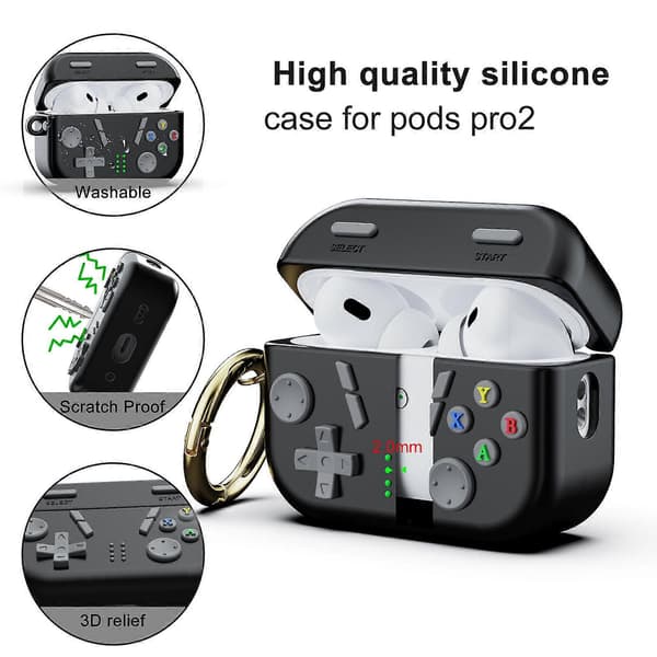 Silicone Case for Game Console 4, Soft Protective Case, Wireless Headphones, Shockproof Silicone Protective Case, Blue Blue Blue