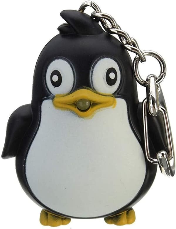 Luminous Penguin Keychain, Phosphorescent Animal Keychain, Decorative Key Charm, Key Accessory