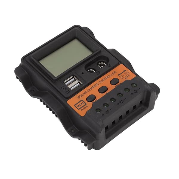 12V 24V Dobbel USB Solcelleladeregulator PWM Fotovoltaisk KLB