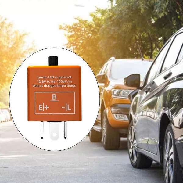 Justerbart LED-blinkrelæ Blinklysindikatorlampe til Motorcykel