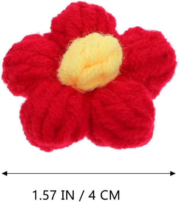 Hårnåle 10 stk. i blomsterformet design til hjemmelavede hæklede Puffblumen af uld, lyse blomsterbrocher og håndlavede -