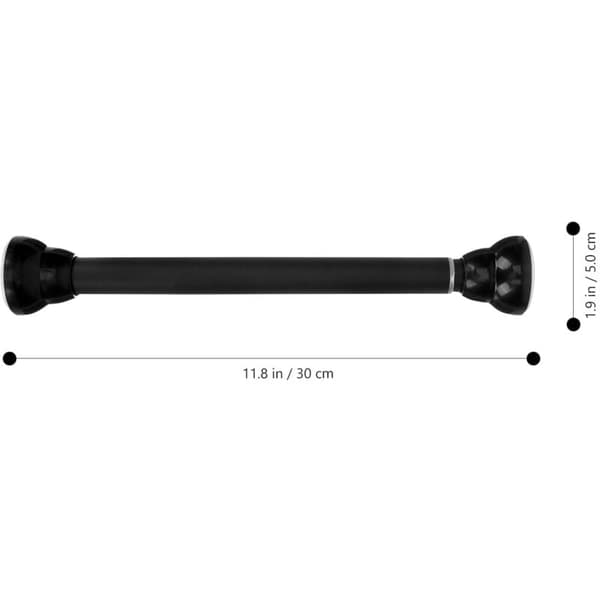 Justerbar Duschdraperistång med Spänning 200 cm, Gummi, Kompatibel med Perforerade Duschdraperier 60-110 cm