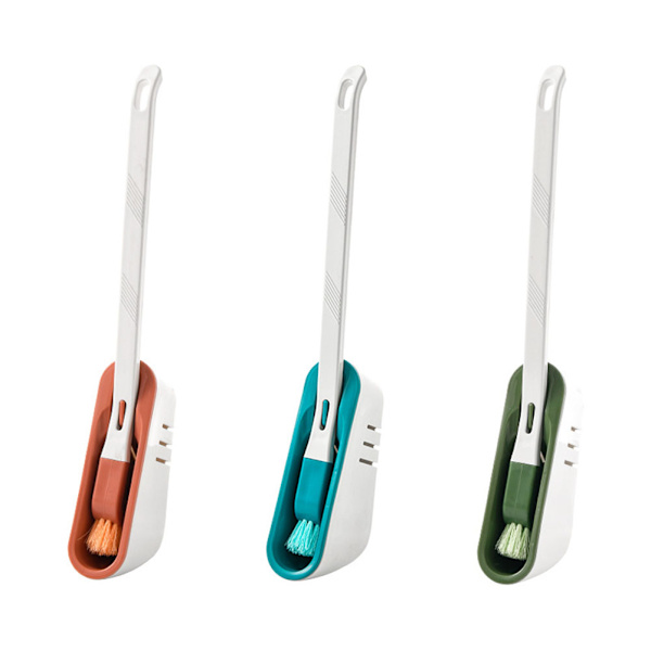 Multifunctional Non-Marking Wall-Mounted No Dead Ends Multi-Way Bathroom Base Brush Set Green