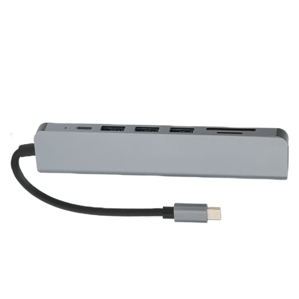 USB C Hub 7 in 1 4K HDTV Multifunctional 100W PD Fast Charging Secure Portable USB Splitter for MacBook Pro