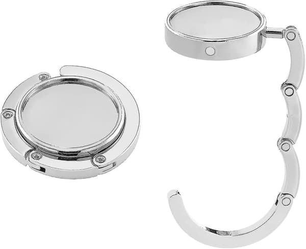 Handbag Hook - Foldable Metal Bag Hook - Bag Holder for Table or Desk Handbag Hanging {db}