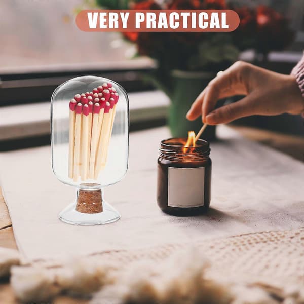 Glass Match Holder Match Container Transparent Laboratory Sample Bottle