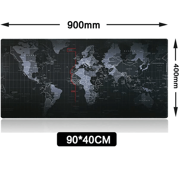 XL Musematte (900 x 400 x 3 mm) Verdensatlas Stor Gaming Musematte