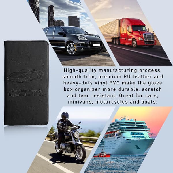 Car Registration and Insurance Holder, 9.4''×5.1'' Auto Card Document