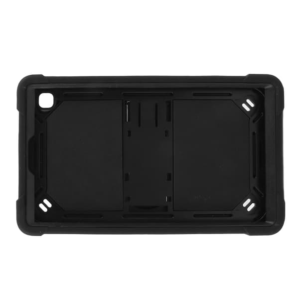 Etui til Tab A7 Lite, allround beskyttelse, forhindrer fald, silikone, beskyttende tablet-etui med bagstativ, sort