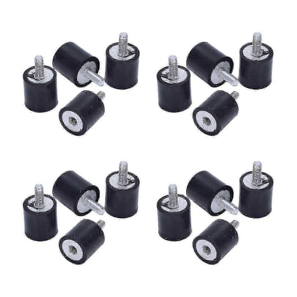 16 stk M4 Udvendig Indvendig Antivibrationsgummi Buffer Isolator Montering 15mmx15mm[DB]