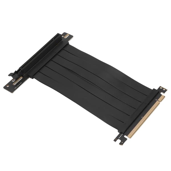 PCI E Extension Cable 15cm 128Gbps High Speed PCI E X16 3.0 Riser Card for Graphics Card Sound Card Network Card Black