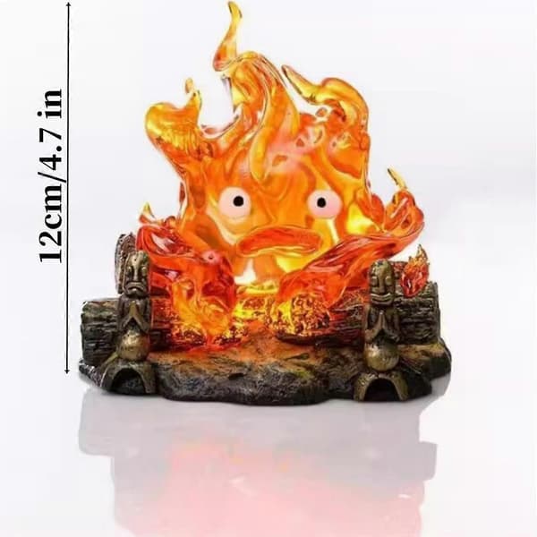 Søt Flame Calcifer Nattlampe for Halloween-dekorasjon