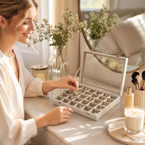 Ørestik-organizer 30-rum-ringopbevaring -