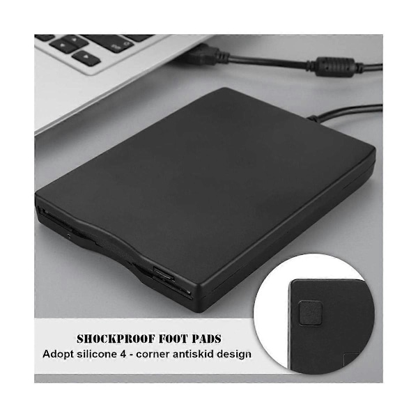 USB Diskettenhet 3,5 tum Extern Portabel 1,44MB FDD Diskettstation Stöd Windows98SE/ME/2000/XP Operativsystem 0.38