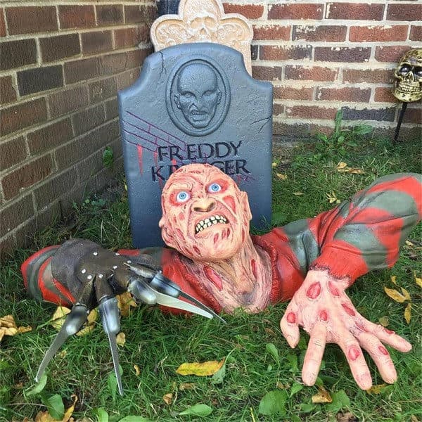 Läskig Krypande Zombie Trädgårdsstaty Halloween Dekoration Typ-A