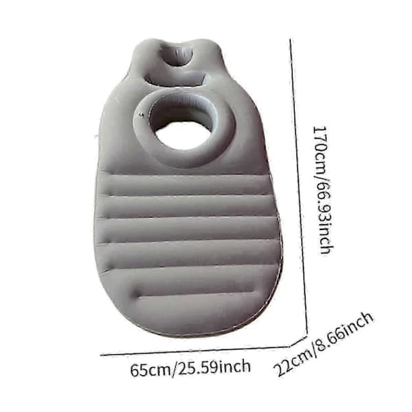 Inflatable Pregnancy Pillow with Belly Hole, Portable Maternity Support, Practical Gift (170x65x22cm) Blue Blue
