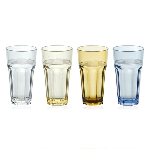 330 ml PC åttekantet vannglass, husholdningsdrikkeglass