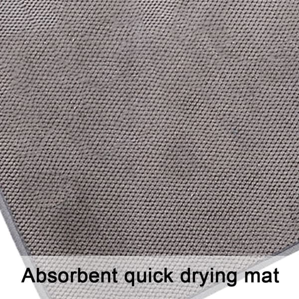 Mikrofiber opvaskemåtte, superabsorberende tørremåtte i grå