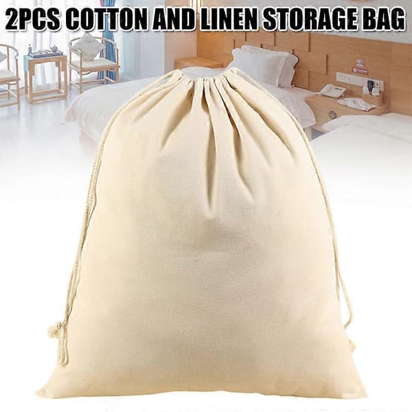 2-pack Extra Large Heavy Duty Cotton Canvas Laundry Bags Versatile Use