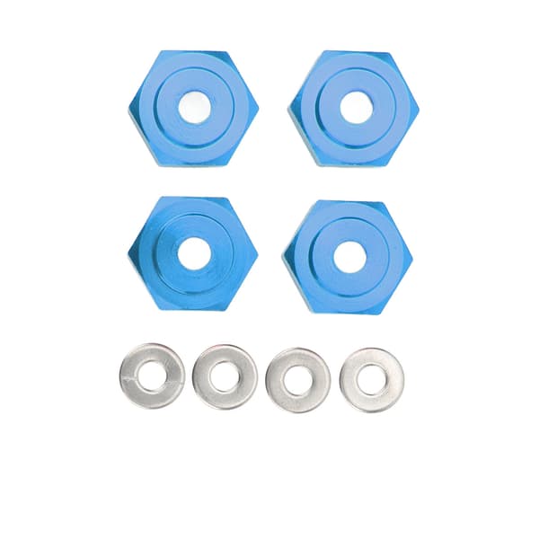 4 stk RC Hexkobling Professionel Aluminiumslegering RC Hjul Hex Adapter til 1/10 RC Biler Mørkeblå