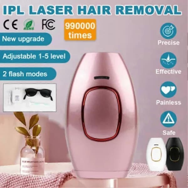 Smerteløs Laser Hårfjerningsenhet, Multifunksjonell Sikker Epilator, 5 Moduser Hårfjerningsenhet, for Kroppsbruk Hvit AU Plugg White AU Plug
