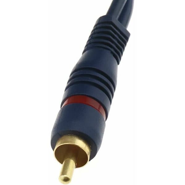 2X Splitterkabel 20cm 1 RCA Han til 2 RCA Hun Phono Stik Dobbelthoved AV Lydkabel